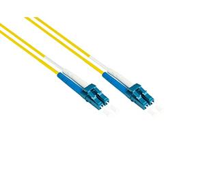 Alcasa LW-9005LC câble de Fibre Optique 0,5 m 2X LC OS2 Jaune