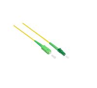 Alcasa LW-S902LASA Câble Fibre Optique FTTH 2m LC/SC APC G.652D Monomode 9/125µm LSZH Jaune, Diamètre 2mm, -40°C à 85°C, Rayon 1.5cm
