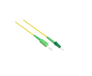 Alcasa LW-S902LASA Câble Fibre Optique FTTH 2m LC/SC APC G.652D Monomode 9/125µm LSZH Jaune, Diamètre 2mm, -40°C à 85°C, Rayon 1.5cm