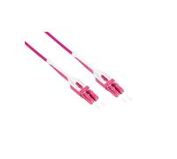 Alcasa LW-U801LC4 : Câble Fibre Optique OM4 1m 2xLC - 2xLC, 50/125µm, Multimode, LSZH, Violet, Diamètre 3mm, Plage Température -40°C à 85°C