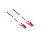 Alcasa LW-U810LC4 : Câble Fibre Optique OM4 Multimode 10m LC/LC Violet LSZH, Diamètre 3mm, Rayon Courbe 7.5mm, Température -40°C à 85°C