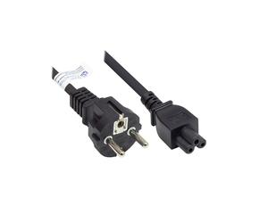 Alcasa P0005-S018 Câble d'alimentation 1.8m Prise Type E+F / CEE 7/7 vers Coupleur C5 H05VV-F 250V 2.5A Section 0.75mm² Noir