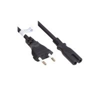 Alcasa P0370-S015 : Câble d'alimentation 1.5m, Prise Type C vers Coupleur C7, 250V 2.5A, H03VVH2-F, Noir, Section 0.75mm²