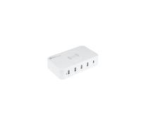 Alcasa PCA-D005W - Chargeur Secteur Universel 60W avec Charge Rapide & Sans Fil, 4x USB 2.0, 1x USB Type-C, Protections Multiples, Câble 1.5m