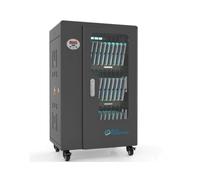 Alcasa PCT01-A30S Classe Mobile de Charge 30 Tablettes USB, Acier Noir, Désinfection UV-C, 5V/2.4A, 400W, Roulettes, 556x400x920mm