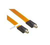 Alcasa S-1000QL Câble Coaxial 0.445m Connecteur F-F Droit Transparent