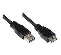Alcasa USB 3.0 A/Micro B 3m câble USB USB 3.2 Gen 1 (3.1 Gen 1) USB A Micro-USB B Noir