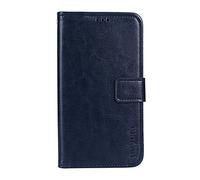 Alcatel 1 5033D Coque,PU Cuir Étui Portefeuille Étui Portefeuille à Rabat avec 3 emplacements pour Cartes et Poche pour Argent comptant pour Alcatel 1 5033D(Bleu foncé)