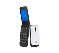 Alcatel 2057 - Téléphone Portable Double SIM de 2,4" QVGA (2G, RAM de 4 Mo, Appareil Photo VGA de 1,3 MP), Bluetooth (Blanc)