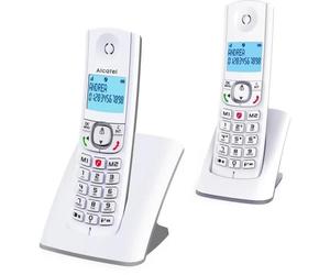 Alcatel Classic F530 Duo - Téléphone sans fil avec ID d'appelant - DECT - (conférence) à trois capacité d'appel - gris, blanc + combiné supplémentaire