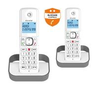 Alcatel Classic F860 Duo - Téléphone sans fil avec ID d'appelant - (conférence) à trois capacité d'appel - gris + combiné supplémentaire