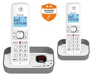 Alcatel Classic F860 Voice Duo - Téléphone sans fil - système de répondeur avec ID d'appelant - (conférence) à trois capacité d'appel - gris + combiné supplémentaire