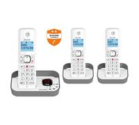 Alcatel Classic F860 Voice Trio - Téléphone sans fil - système de répondeur avec ID d'appelant - (conférence) à trois capacité d'appel - gris + 2 combinés supplémentaires
