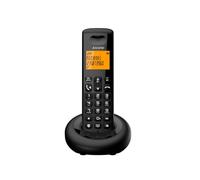 ALCATEL E260 - Téléphone Fixe sans Fil DECT - Design Compact - Grand Écran Rétroéclairé - Mains Libres - Fonction Blocage des Appels Indésirables - Noir