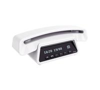 ALCATEL Epure Premium - Téléphone Fixe sans Fil DECT avec Répondeur - Design Vintage - Base D'Affichage Intelligente - Grand Écran Graphique - Mains Libres - Fonction Blocage des Appels - Blanc