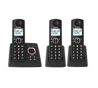 ALCATEL F530 Voice Trio - Téléphone Fixe Sans Fil DECT Avec Répondeur - Grand Écran Rétroéclairé - Haut-Parleur - Fonction Blocage Des Appels - 2 Touches De Mémoires Directes - 3 Combinés - Noir