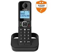 Téléphone fixe sans fil - ALCATEL - F860 solo noir - Sans répondeur