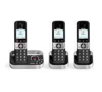 ALCATEL F890 Voice Trio - Téléphone Fixe Sans Fil DECT Avec Répondeur - Écran Graphique Haute Résolution - Mains Libres - Blocage Des Appels - Sonnerie VIP - Répondeur 50 Min - 3 Combinés - Noir/Gris