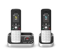 ALCATEL FX990 Voice Duo - Téléphone Fixe sans Fil DECT avec Répondeur 50 Min - Écran Graphique Couleur Haute Résolution - Mains Libres - Blocage des Appels - Sonnerie VIP - 2 Combinés - Noir/Gris