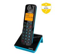 Alcatel Téléphone DECT S280 SOLO BLUE – Identification de l'appelant – Noir/Bleu