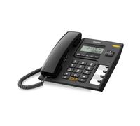 ALCATEL T56 - Téléphone Fixe Filaire - Écran Numérique - Mains Libres - Journal Des Appels Reçus - Touche Rappel - 4 Mémoires Directes - Noir