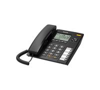 ALCATEL T78 - Téléphone Fixe Filaire - Grand Écran Alphanumérique - Mains Libres - Blocage D'Appel - Indicateur Lumineux Pour Appel Entrant - Bouton De Rappel - 8 Touches De Mémoire Directe - Noir