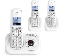 Alcatel Téléphone sans fil XL785 Voice Trio – DECT, répondeur, grand écran, grandes touches – Blanc