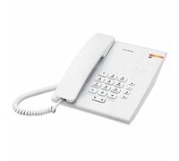 ALCATEL Temporis 180 PRO - Téléphone Fixe Filaire Professionnel - Bibloc -Touche Mute - Indicateur Lumineux - Volume Réglable - Touche Rappel - Installation Bureau/Mur - Blanc