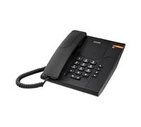 ALCATEL Temporis 180 PRO - Téléphone Fixe Filaire Professionnel - Bibloc -Touche Mute - Indicateur Lumineux - Volume Réglable - Touche Rappel - Installation Bureau/Mur - Noir