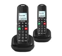Alcatel Téléphone sans fil XL685 Duo – écran haute lisibilité, grandes touches, 2 combinés, noir