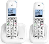 Alcatel XL785 Duo Téléphone sans fil DECT analogique blanc avec identification de l'appelant et haut-parleur