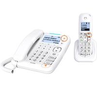 Alcatel XL785 Téléphone blanc DECT sans fil avec répondeur et haut-parleur 100 entrées