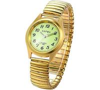 ALCENTIS Montre Femme Bracelet Élastique Acier Extensible | Chiffres Arabes Noirs, Facile à Lire, Cadran Rond 30mm