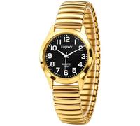 ALCENTIS Montre Femme Bracelet Élastique Acier Extensible | Chiffres Arabes Noirs, Facile à Lire, Cadran Rond 30mm