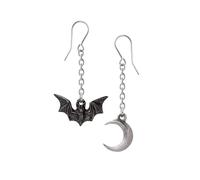 Alchemy Gothic Lunatious Femme Boucles d'oreilles noir/argent Étain
