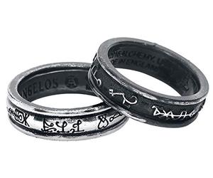 Alchemy England Demon Angel Ring Paire Archanges Tenté Démons Bijoux Gothiques, Q