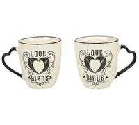 Alchemy England Love Birds Unisexe Lot de Mugs blanc/noir Céramique