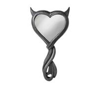 Alchemy England Miroir à Main en Forme de Cœur Diable Noires et Boudoir Gothique