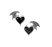 Alchemy Gothic BlackSoul Femme Set de boucles d'oreilles couleur argent Étain