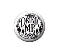 Alchemy Gothic Bouchon de Bouteille Drink Me If You Dare Blanc/Noir