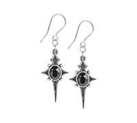 Alchemy Gothic Boucles D'Oreilles Étoiles Femme Boucles d'oreilles couleur argent Étain