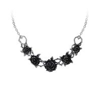 Alchemy Gothic Chocker Rose Briars Femme Collier couleur argent Étain