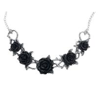 Alchemy Gothic Chocker Rose Briars Femme Collier couleur argent Étain