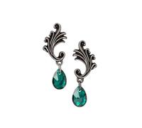 Alchemy Gothic Churchyard Femme Bijou d'oreille noir/argent Étain