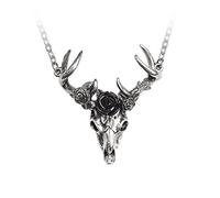 Alchemy Gothic Coeur blanc, rose noire Pendantif