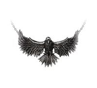 Alchemy Gothic Curse of Coronis Pendant Femme Collier noir/argent Étain