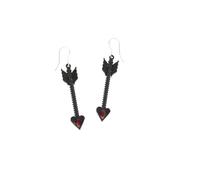 Alchemy Gothic Desire Moi Femme Boucles d'oreilles noir/rouge Étain