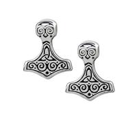Alchemy Gothic Hammer Femme Set de Boucles d'oreilles Couleur Argent Étain