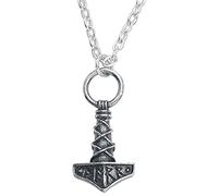 Alchemy Gothic Marteau De Thor Unisexe Collier Couleur Argent, Étain,