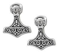 Alchemy Gothic Marteau Étain Boucles d'oreilles Gris G
